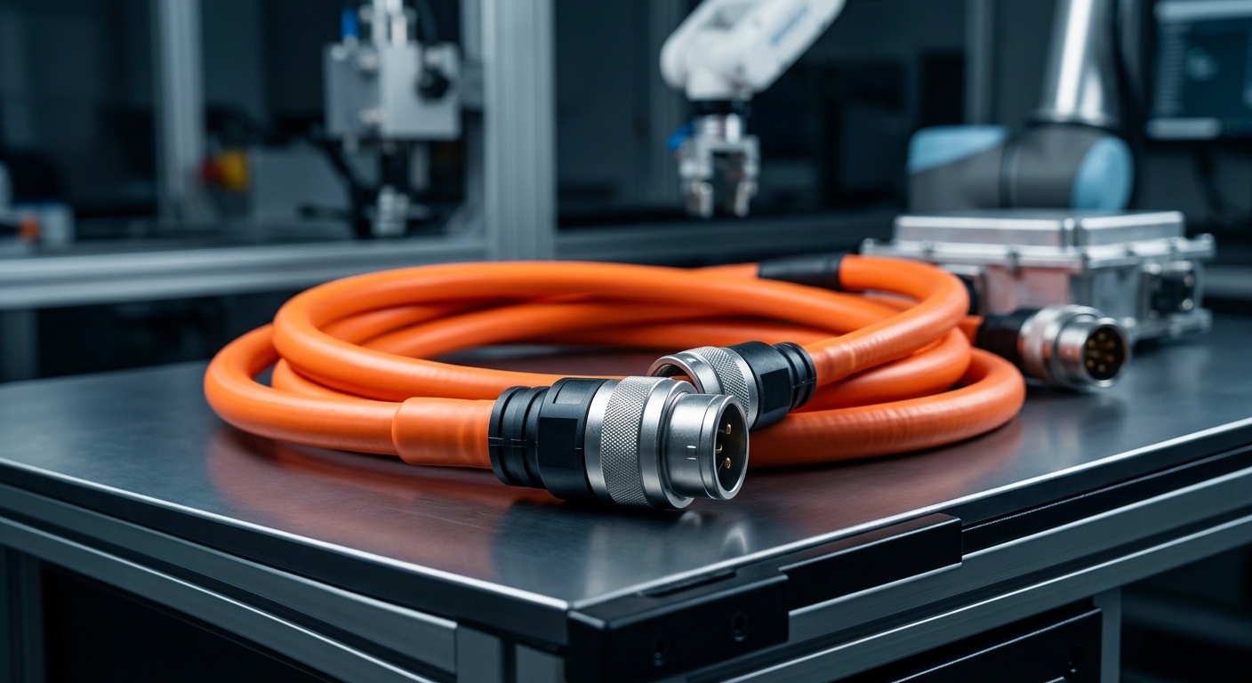 Custom high-voltage EV wire harness assembly with heavy-duty connectors