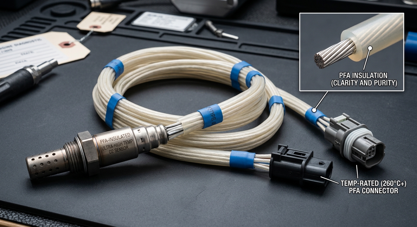 Ultimate Guide: Why Exhaust Pipe Oxygen Sensors Require PTFE/PFA Wire Harnesses