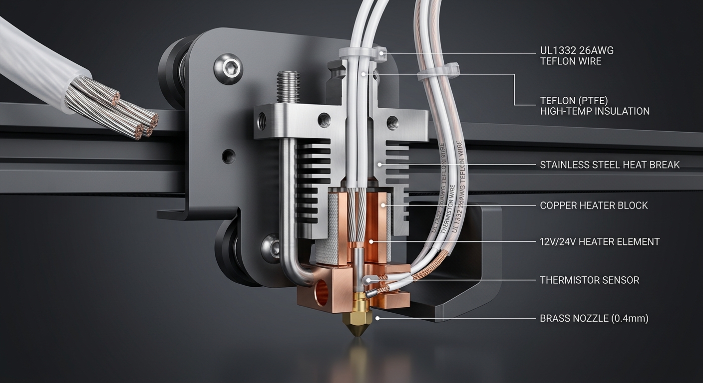The Ultimate Guide to Teflon Wire Harnesses for Industrial 3D Printer Hotends
